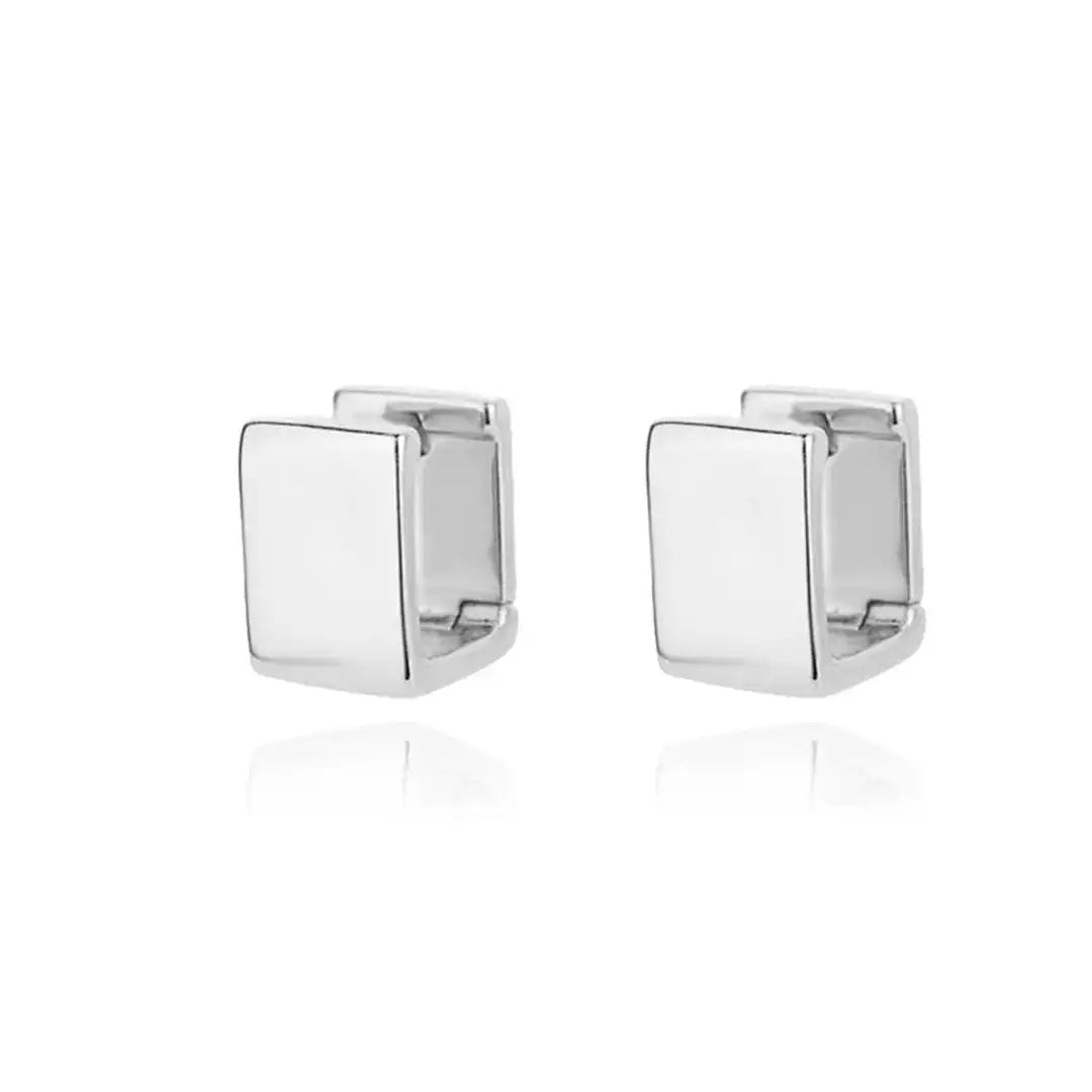 Boucles d'oreilles Carrés géométriques dorés