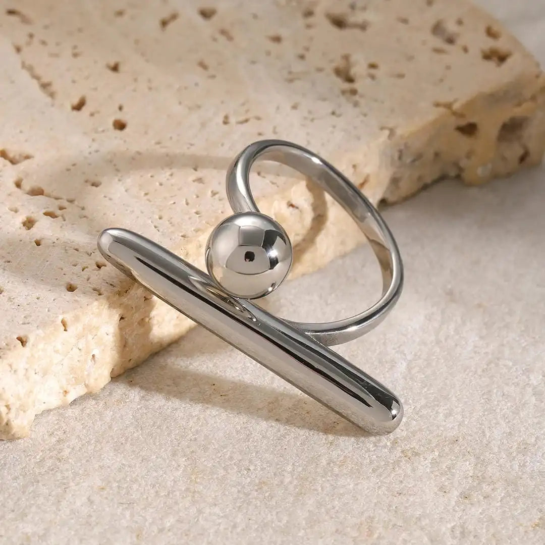 Bague ajustable à étoile dorée