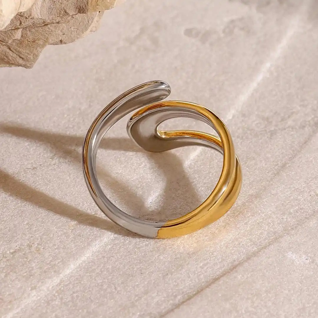 Bague ouverte dorée