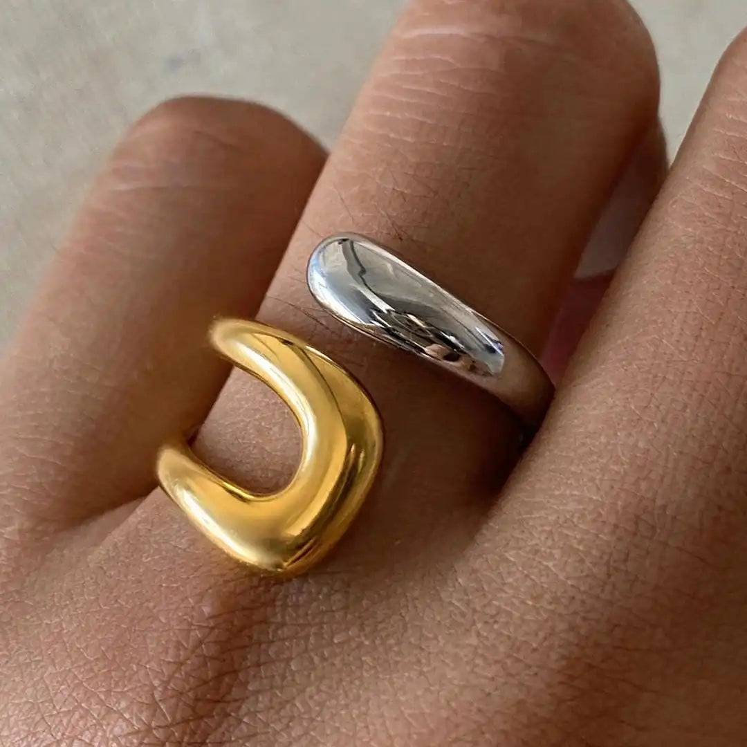 Bague ouverte dorée