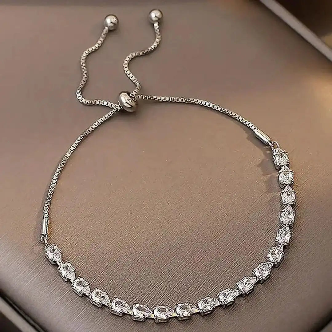 Bracelet ajustable à pierres géométriques