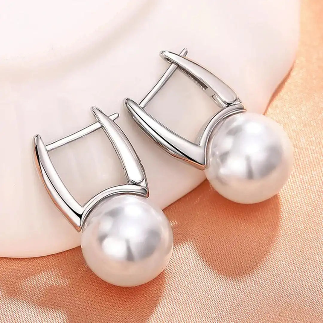 Boucles d'oreilles Perle dorée vintage