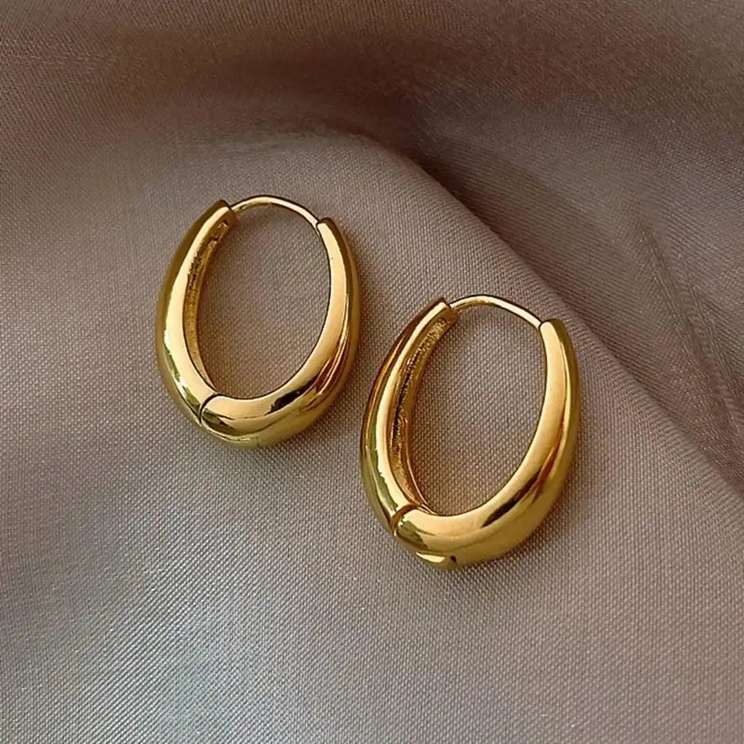 Boucles d'oreilles anneaux Dorés classiques