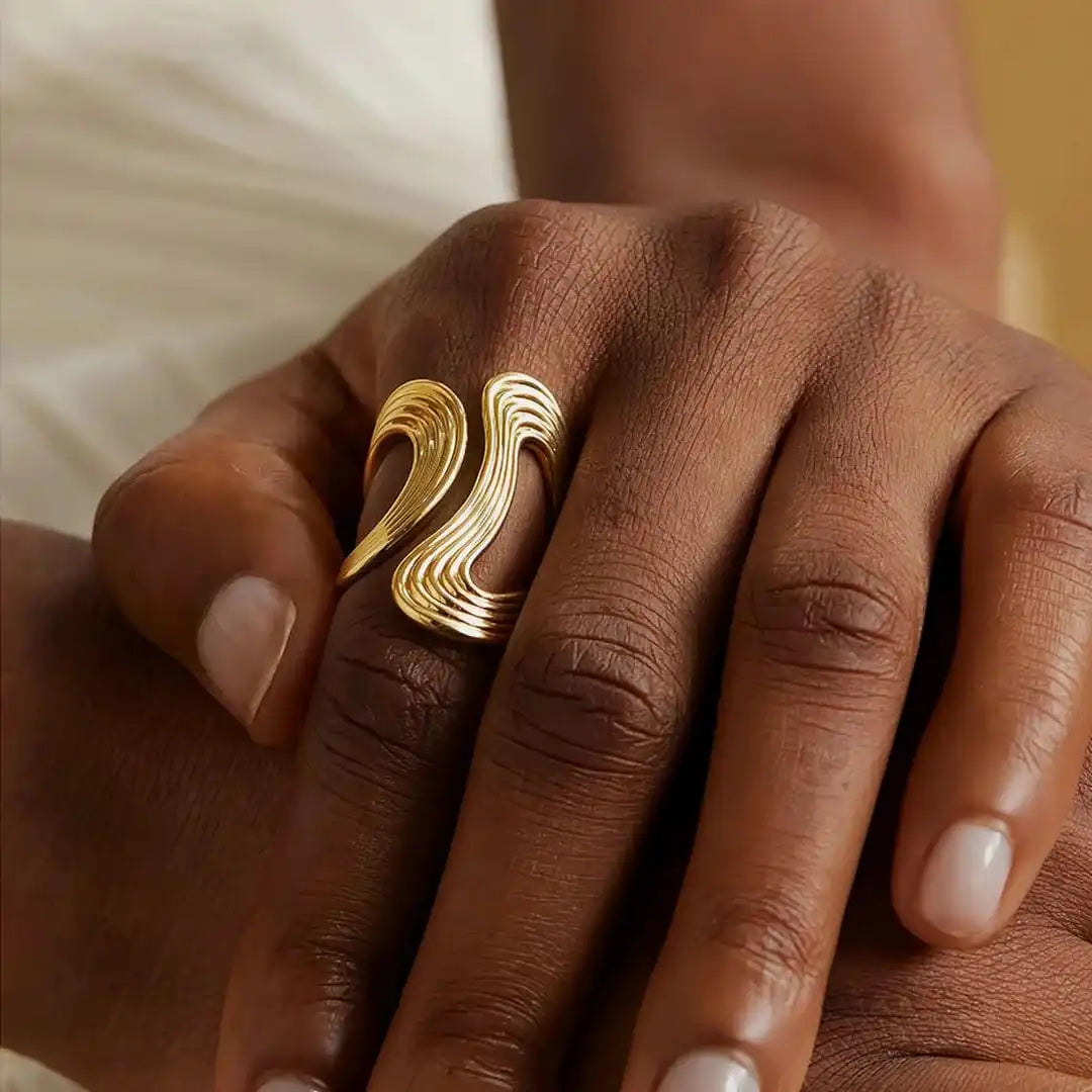 Bague Perlée dorée raffinée
