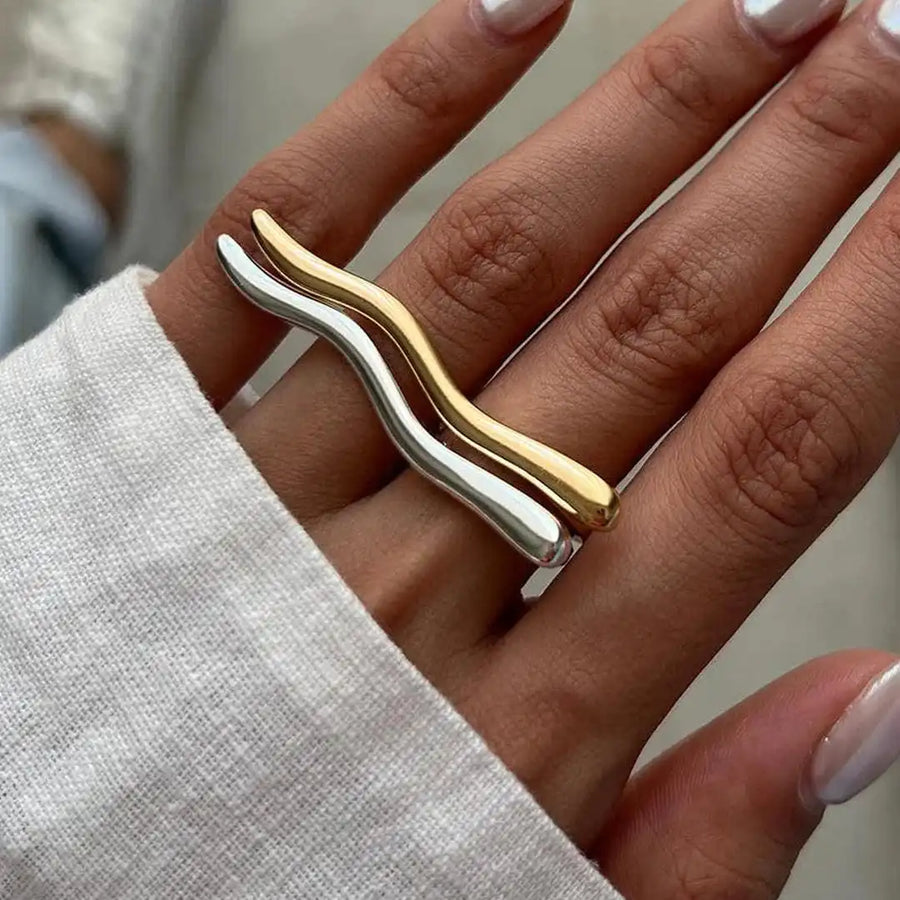 Bague minimaliste Rameau doré