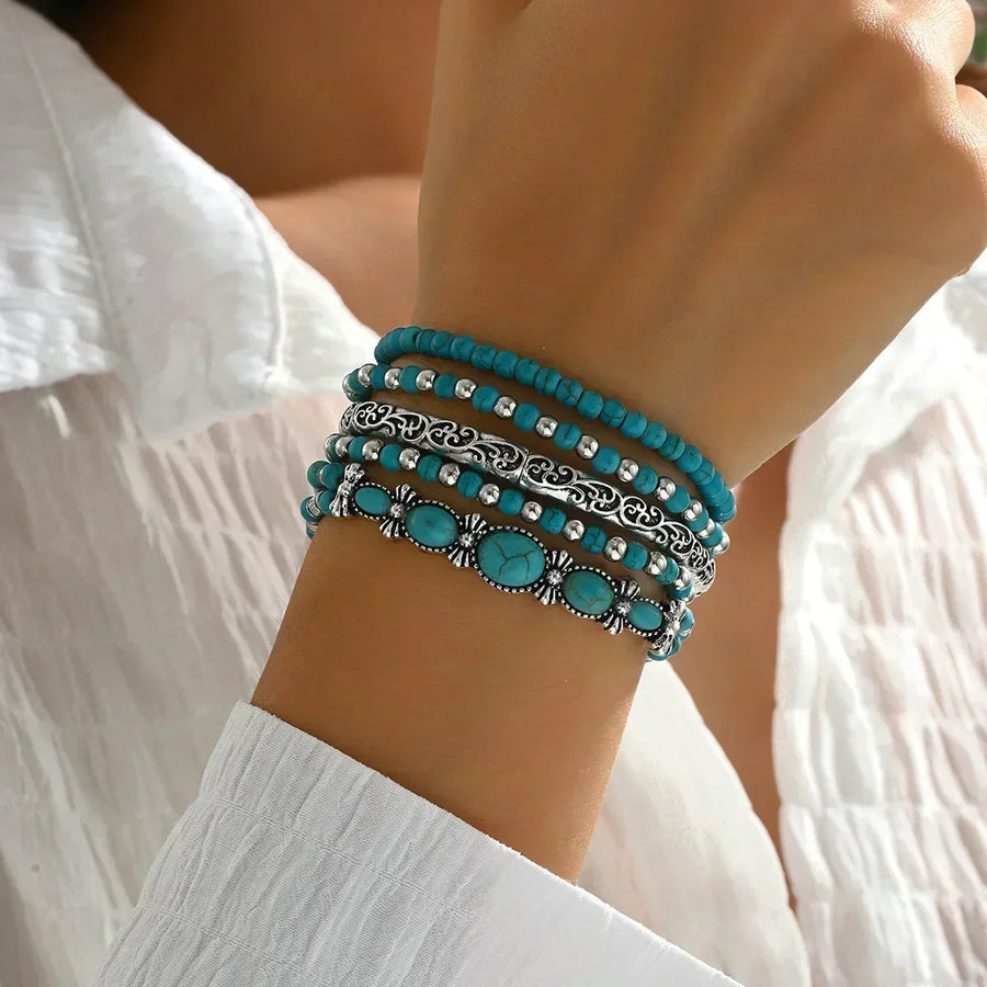 Celestina | Ensemble de bracelets à perles turquoise