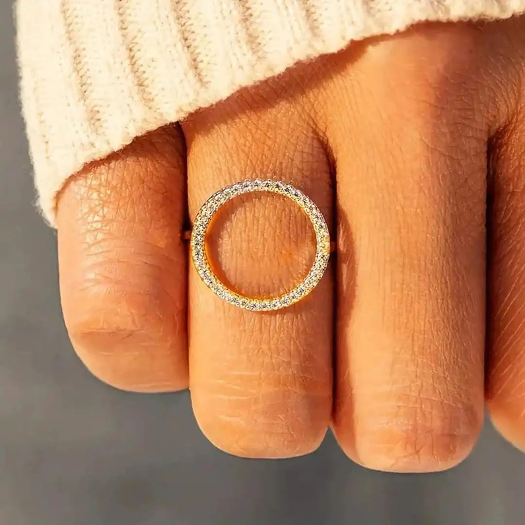 Bague Cercle de zircone cubique ronde