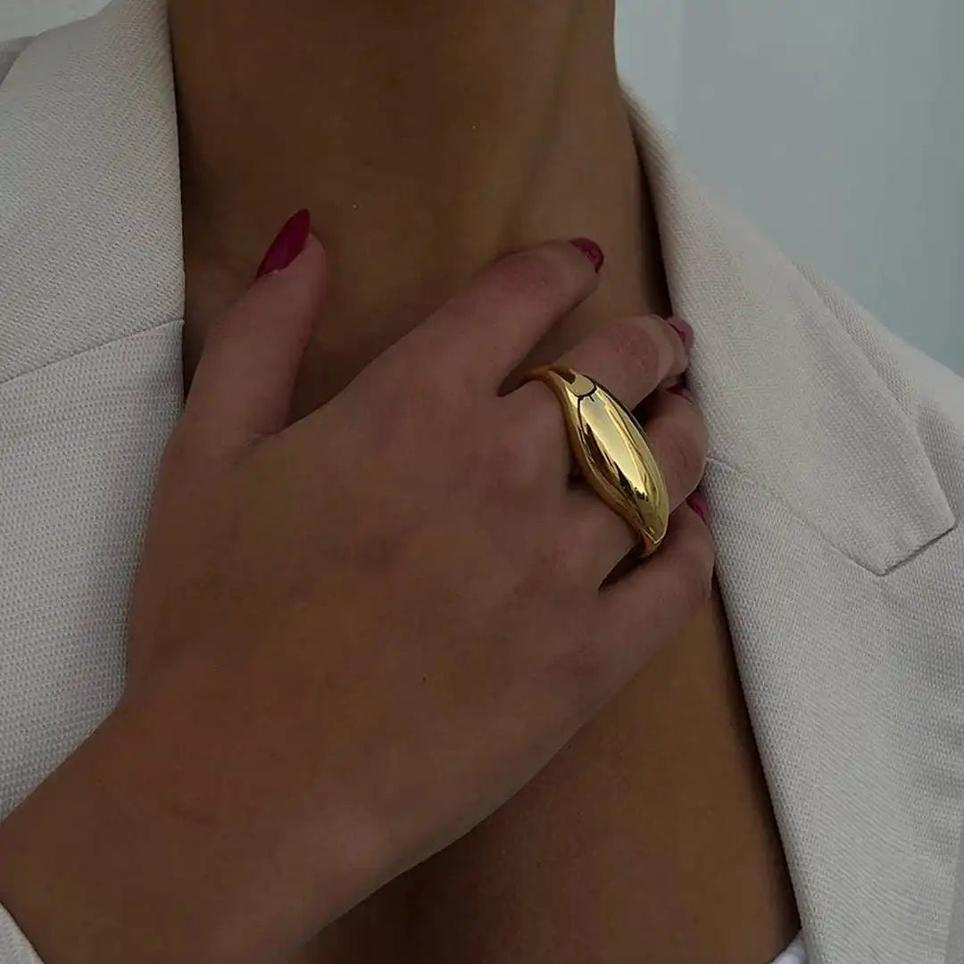 Bague Double dorée intemporelle