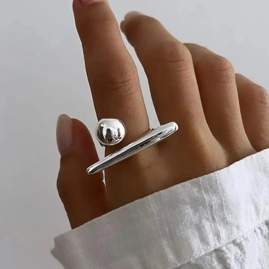 Bague ajustable à étoile dorée