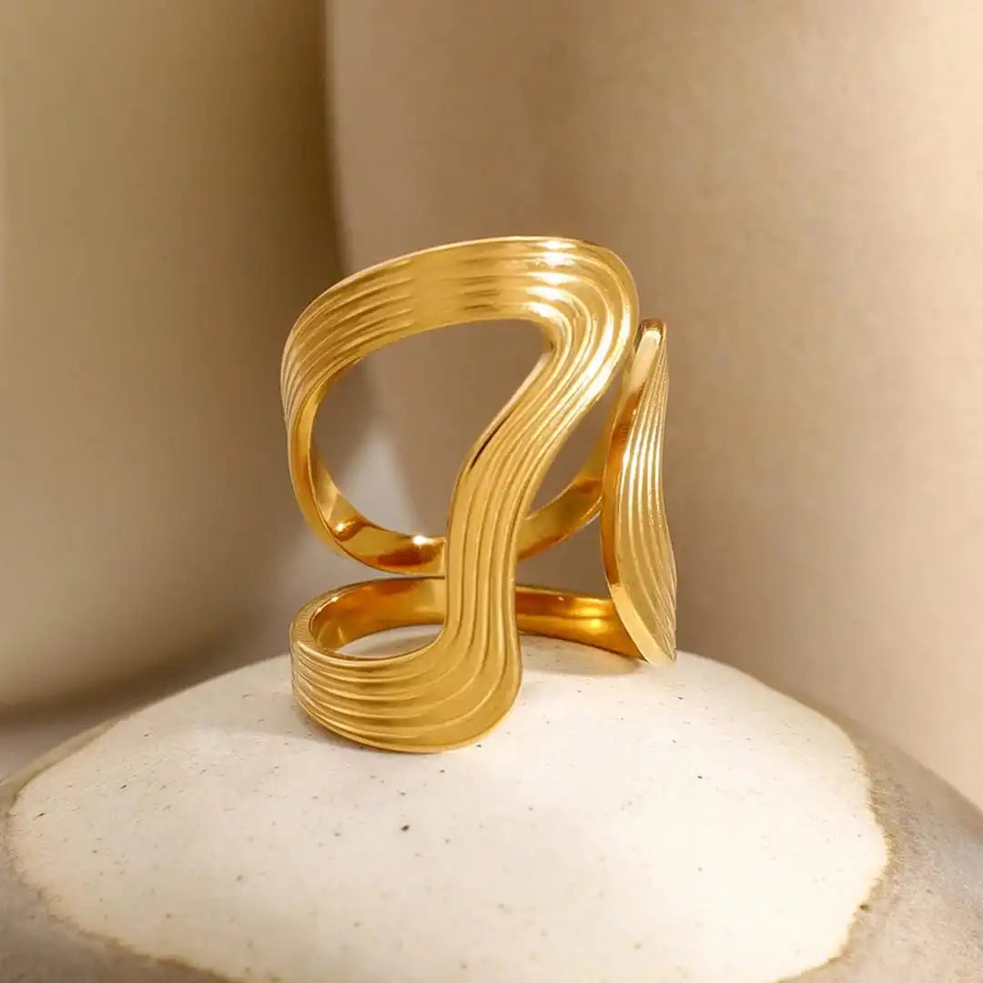 Bague Perlée dorée raffinée