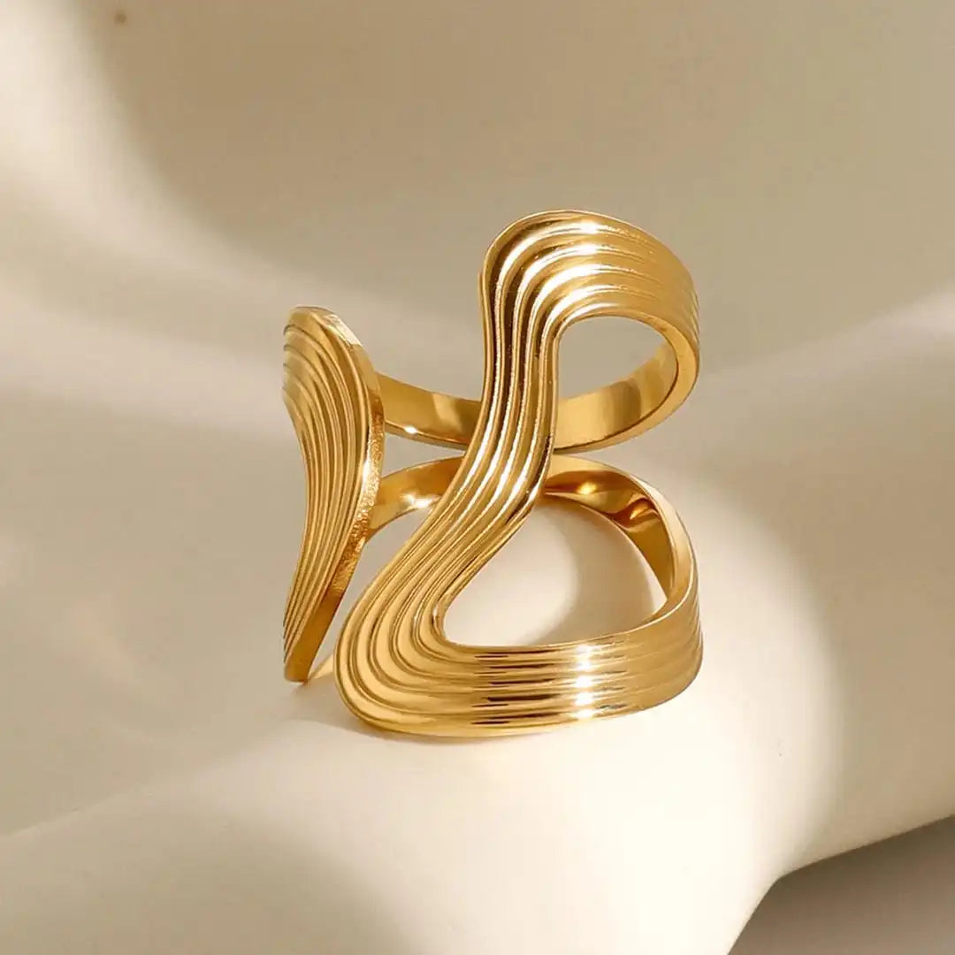 Bague Perlée dorée raffinée