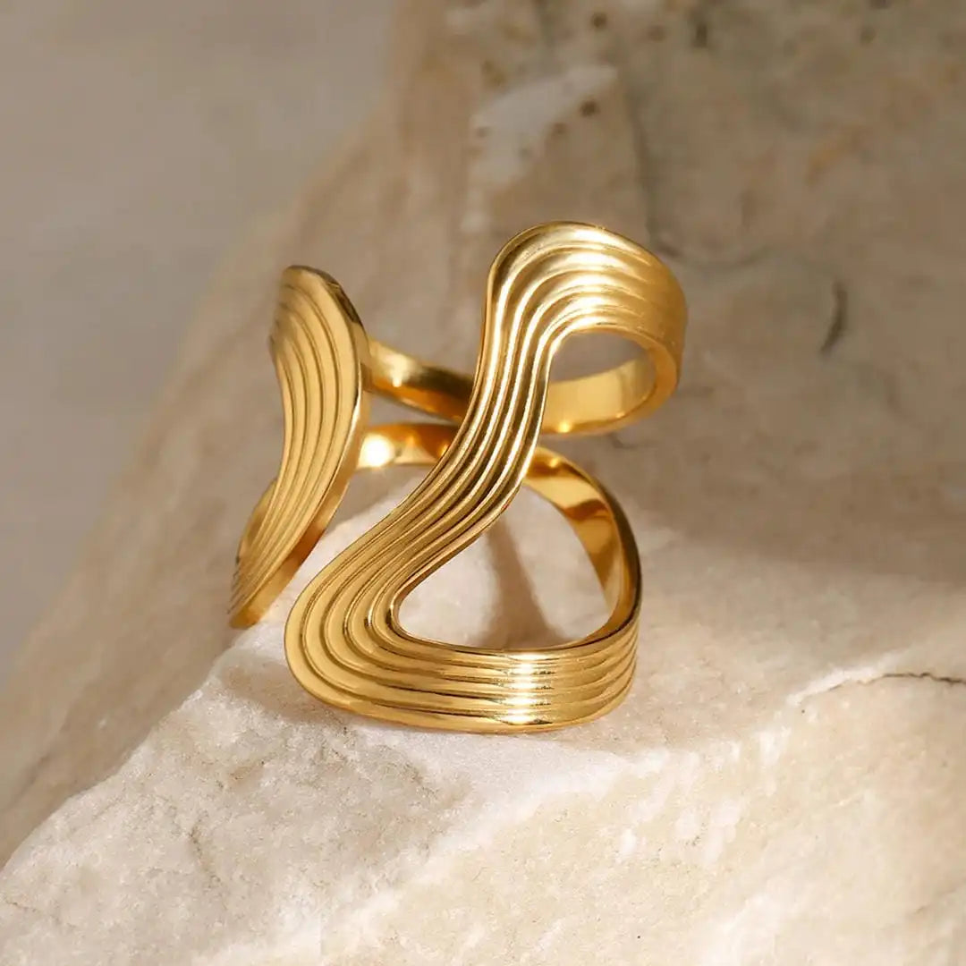 Bague Perlée dorée raffinée