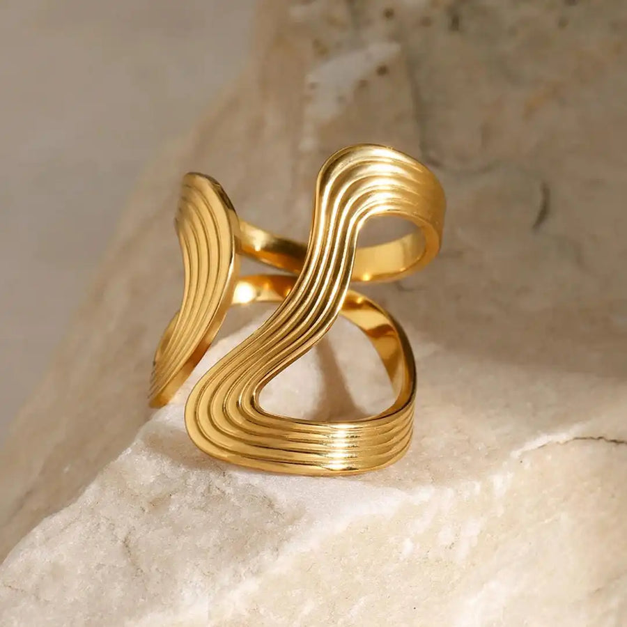 Bague Perlée dorée raffinée