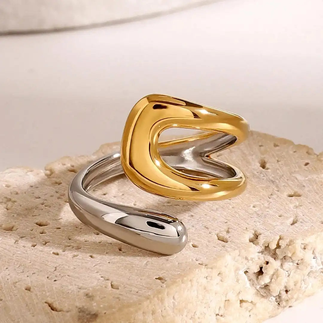 Bague ouverte dorée