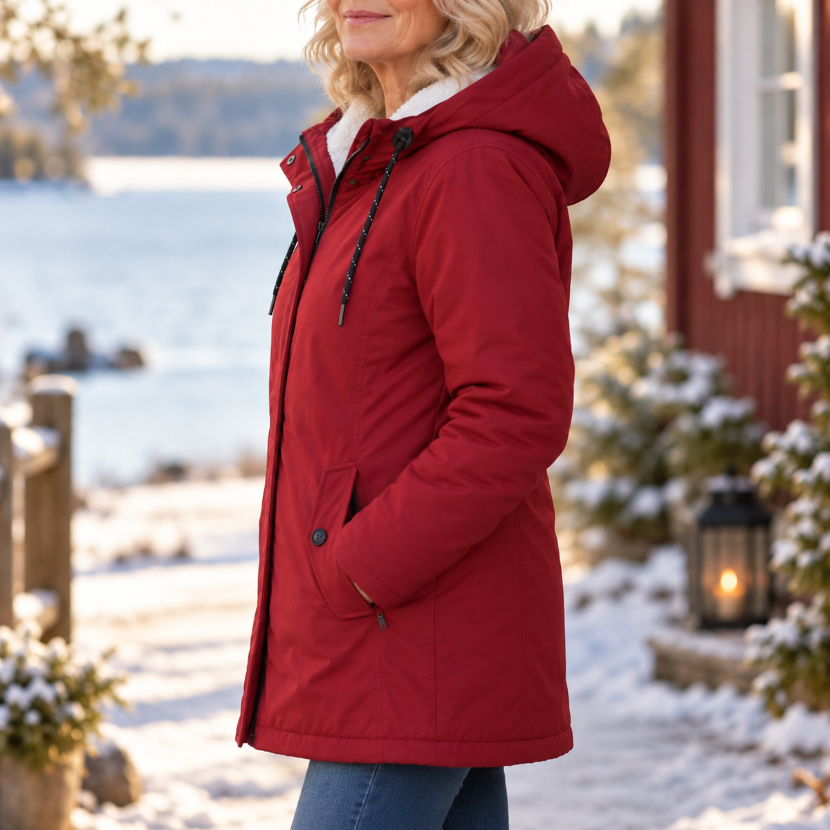 Annika | Manteau d'hiver matelassé à capuchon