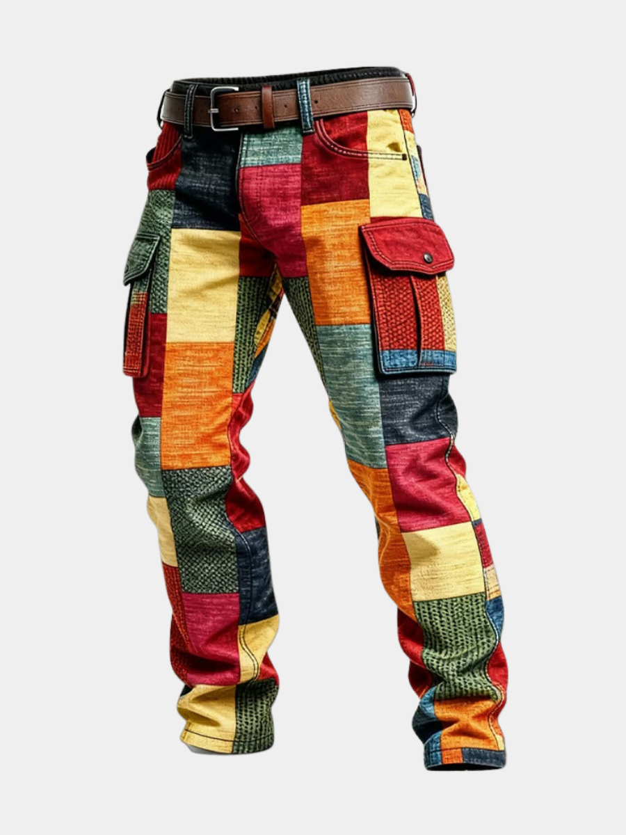 Italo | Pantalon cargo patchwork