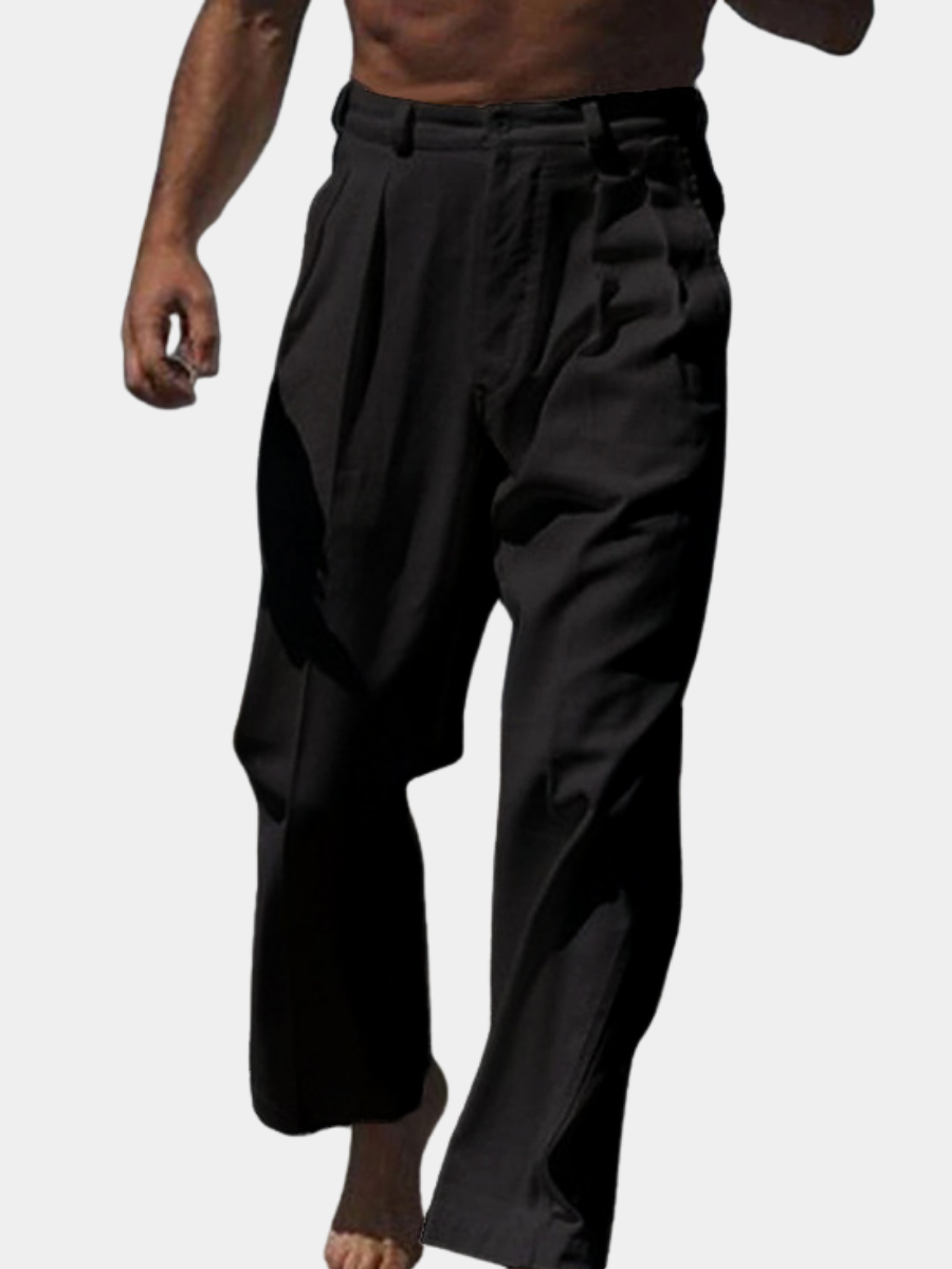 Teodoro | Pantalon en lin à jambe large