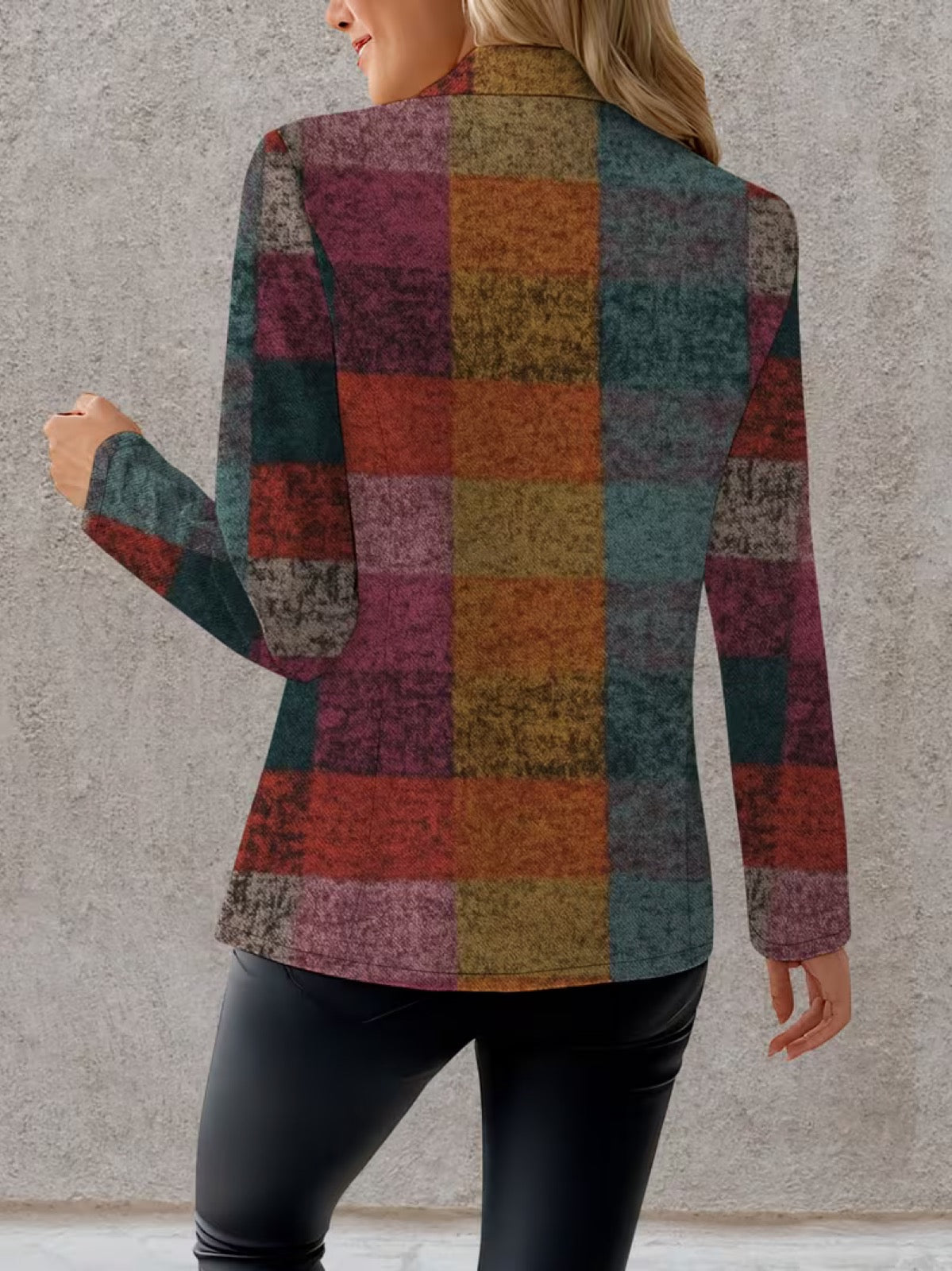 Amandine™ | Blazer à carreaux d'automne