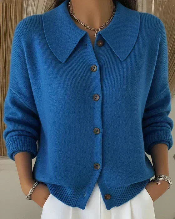 Priscilla | Veste en tricot à col chemise