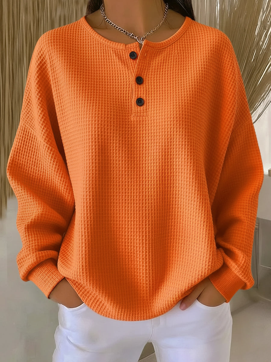 Amelia | Chandail Henley texturé