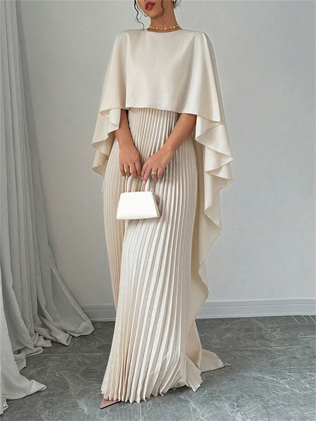 Ensemble élégant robe et châle pour femme