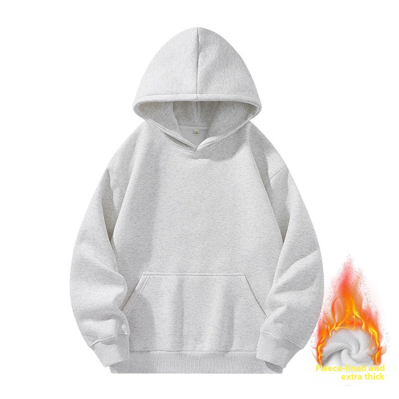 Chandail à capuchon épais doublé molleton pour homme et femme