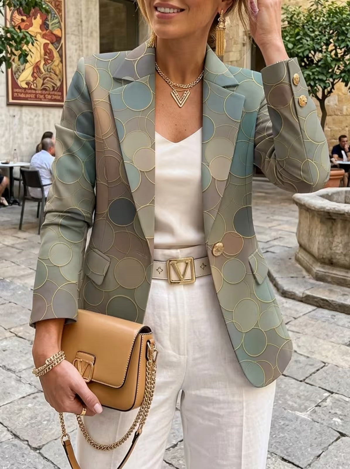 Capucine™ | Blazer à pois mosaïque