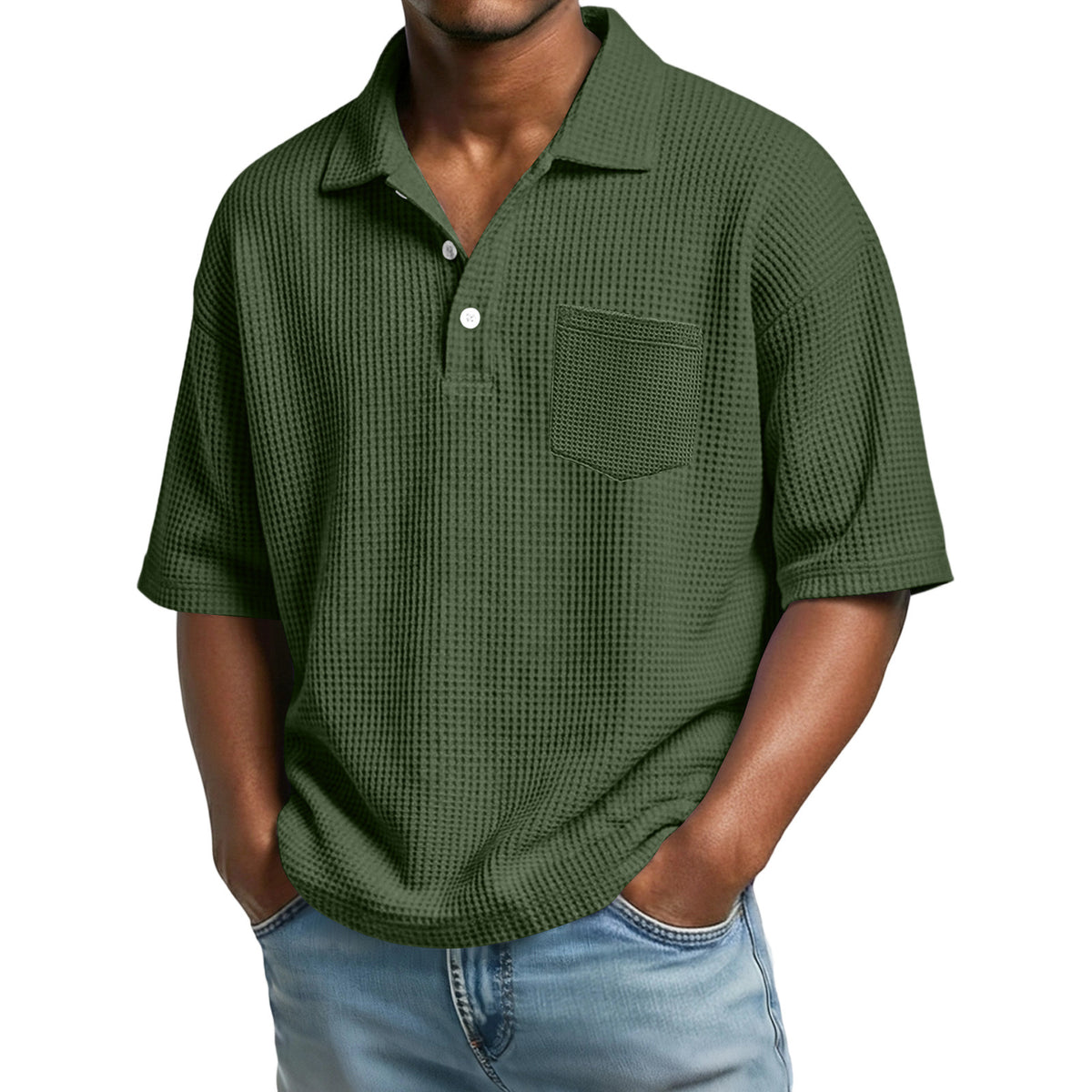 Polo gaufré pour homme