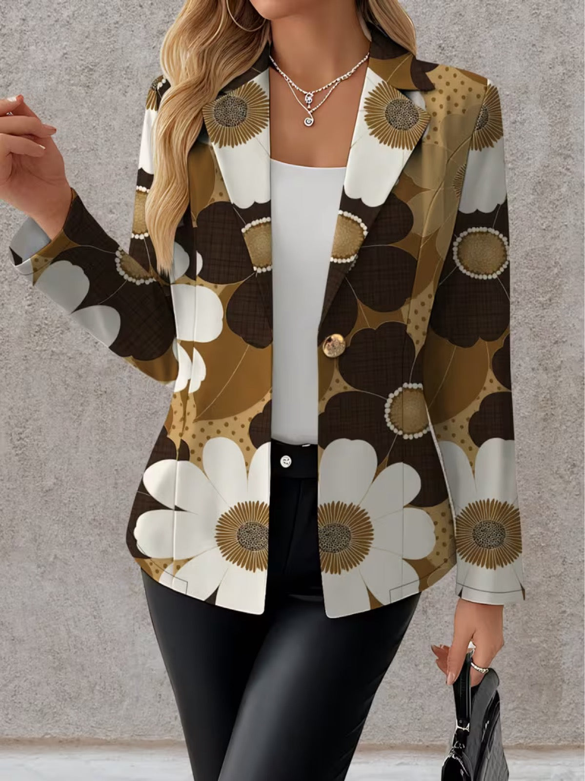 Clothilde™ | Blazer imprimé marguerites