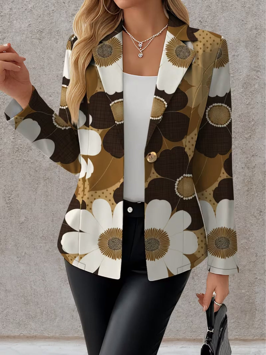 Clothilde™ | Blazer imprimé marguerites