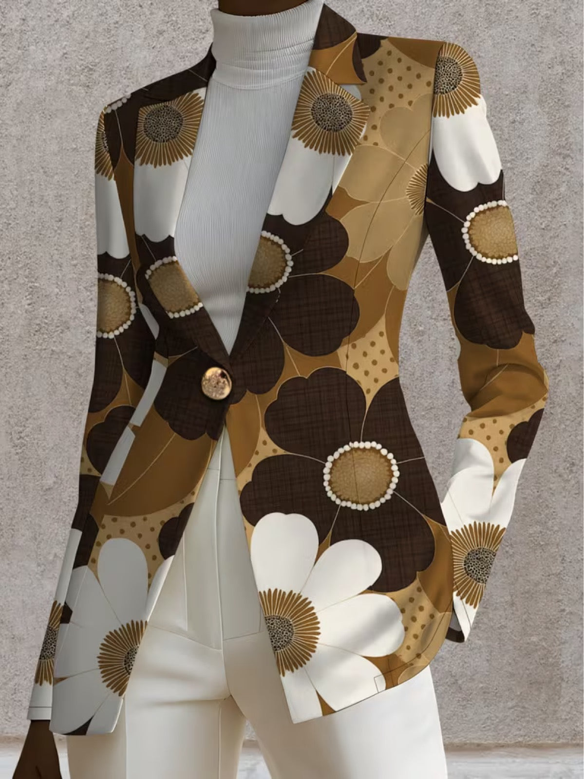 Clothilde™ | Blazer imprimé marguerites