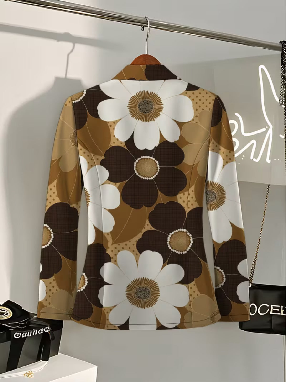 Clothilde™ | Blazer imprimé marguerites
