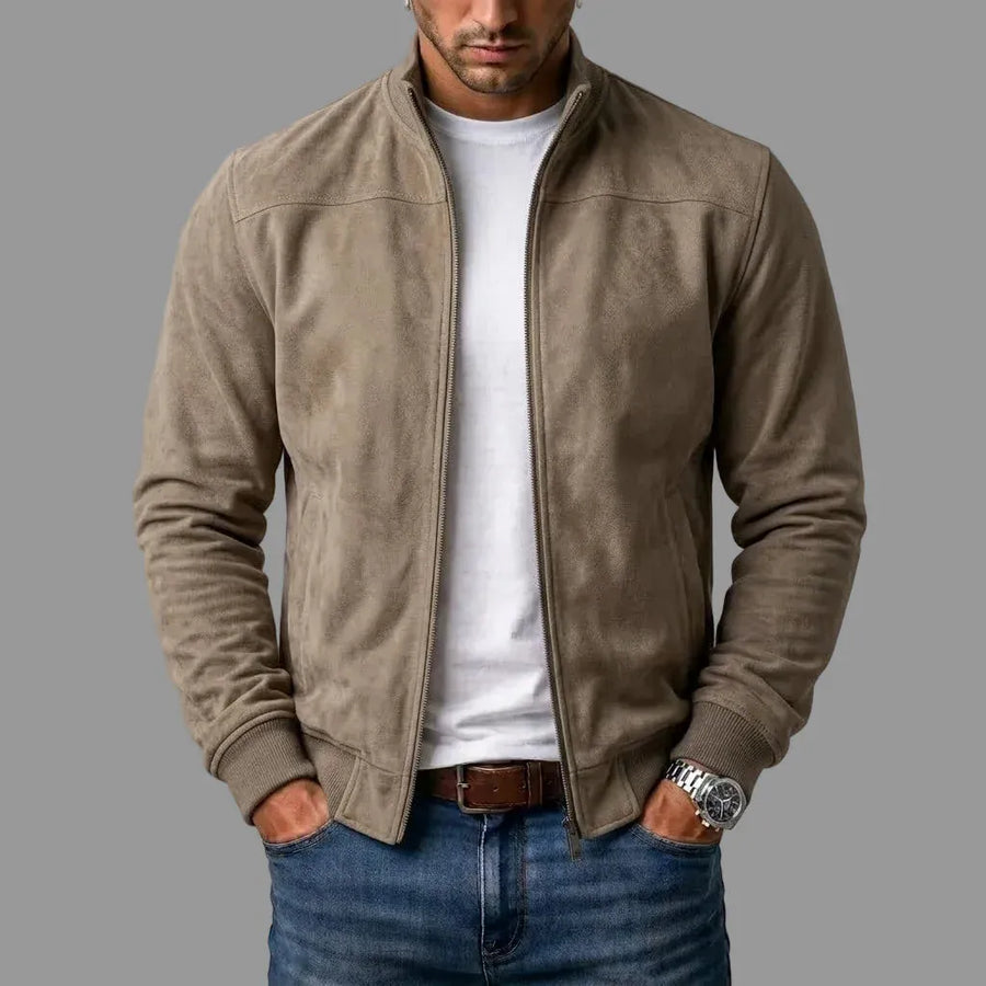 Davide | Blouson aviateur en suède