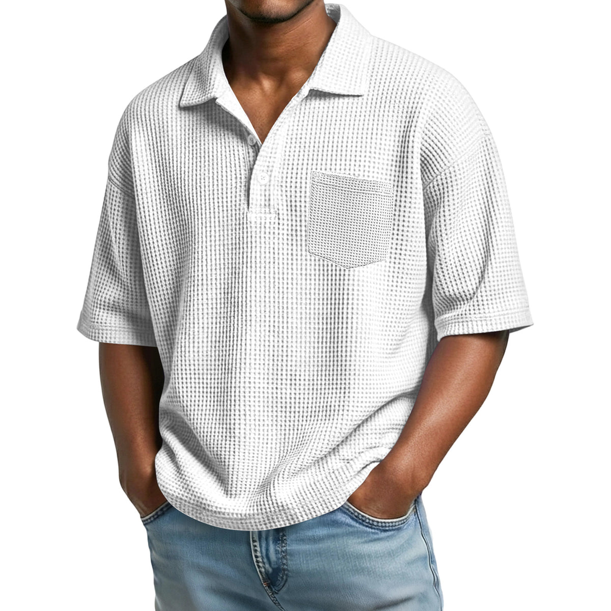 Polo gaufré pour homme