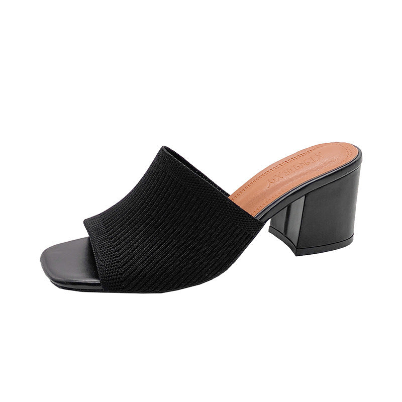 Sandales en laine tricotée pour femme