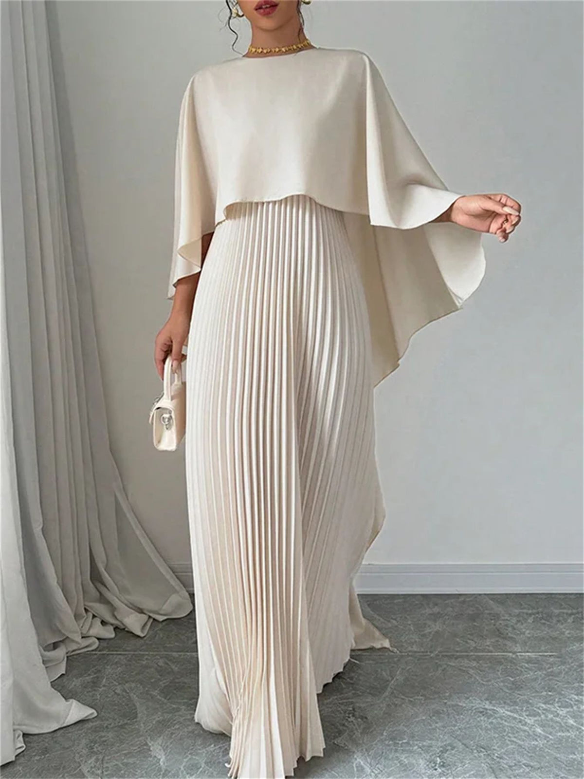 Ensemble élégant robe et châle pour femme