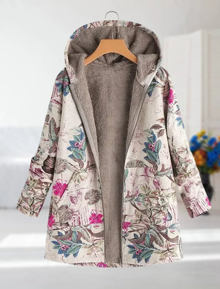 Mila - Cappotto Elegante Floreale Avorio