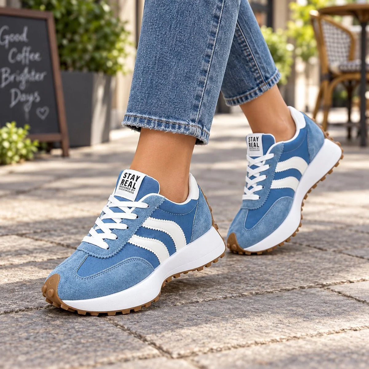 Cecilie™ | Espadrilles rétro à rayures avec lacets