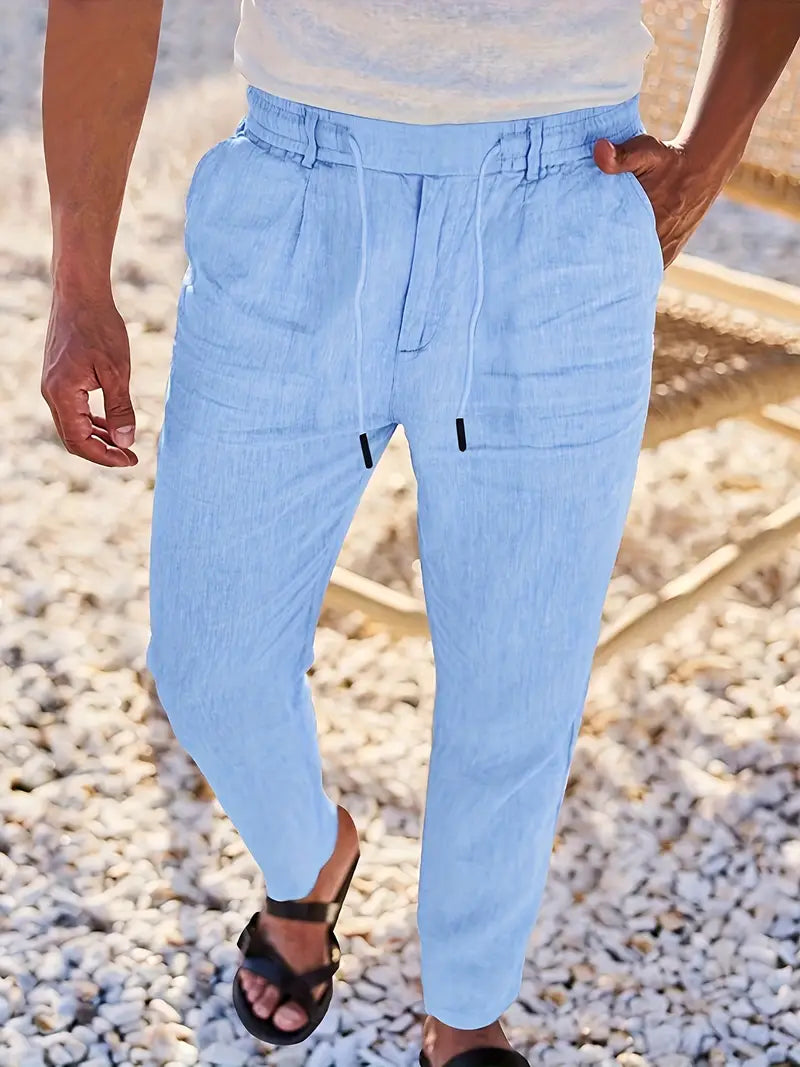Tito | Pantalon large en lin avec cordon