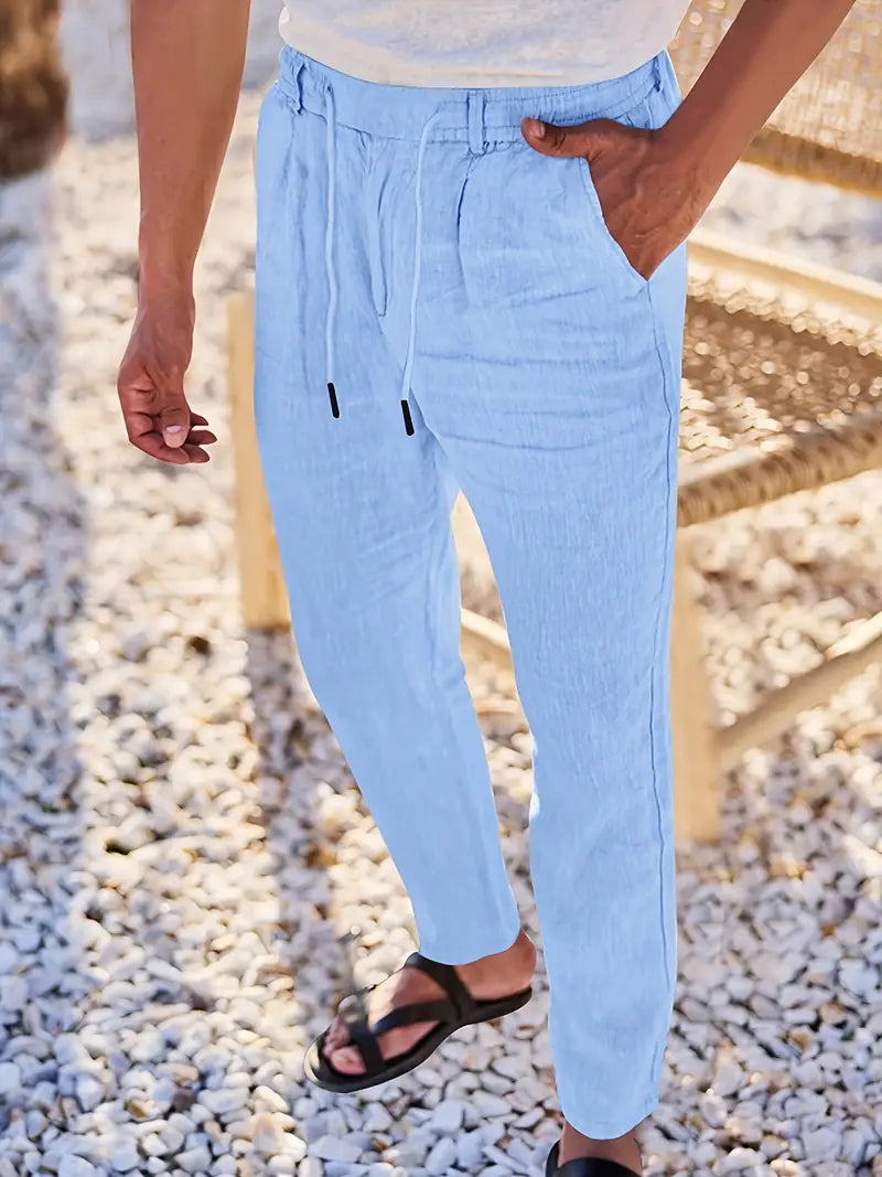 Tito | Pantalon large en lin avec cordon