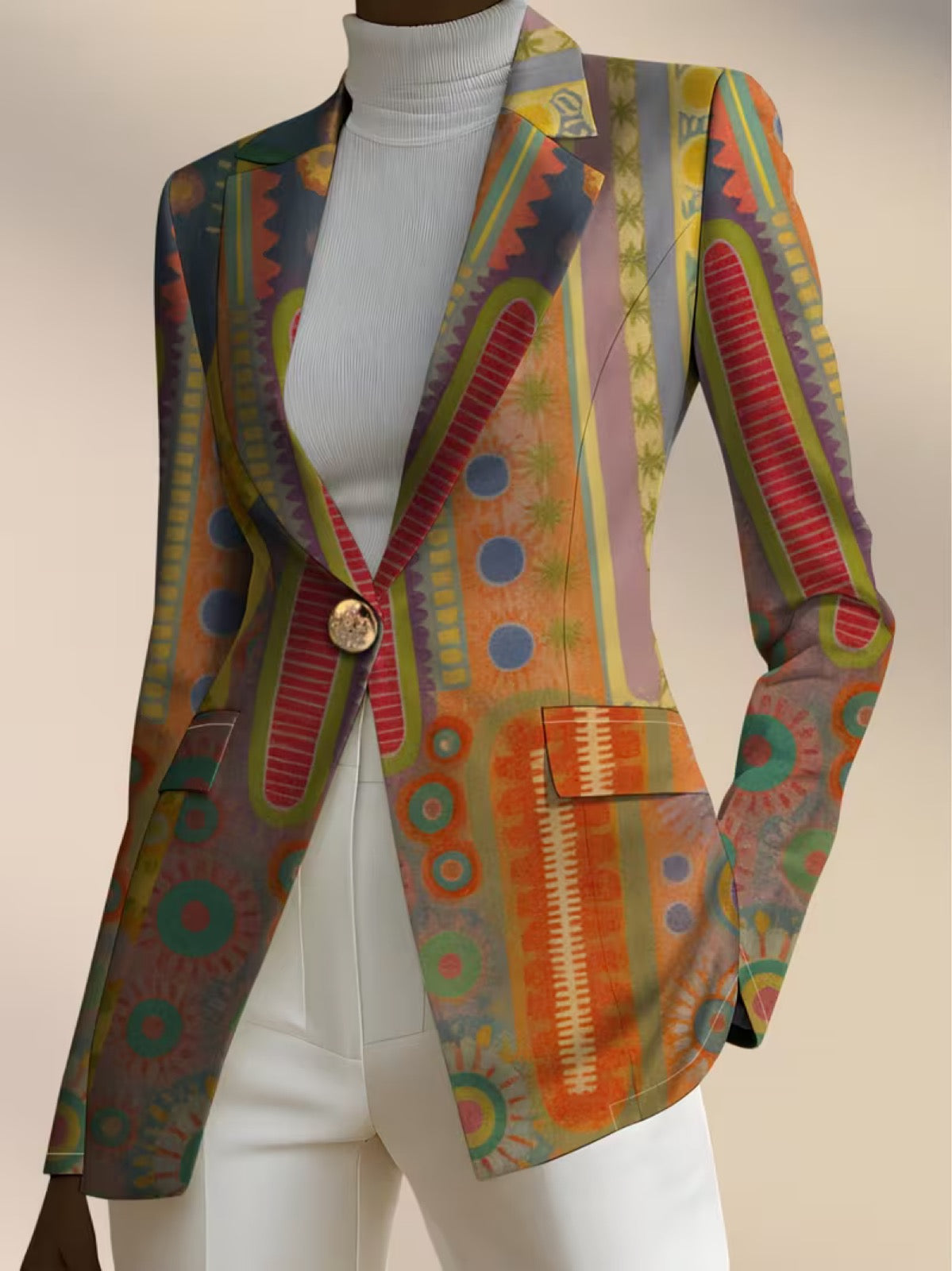 Faustine™ | Blazer bohème à médaillons