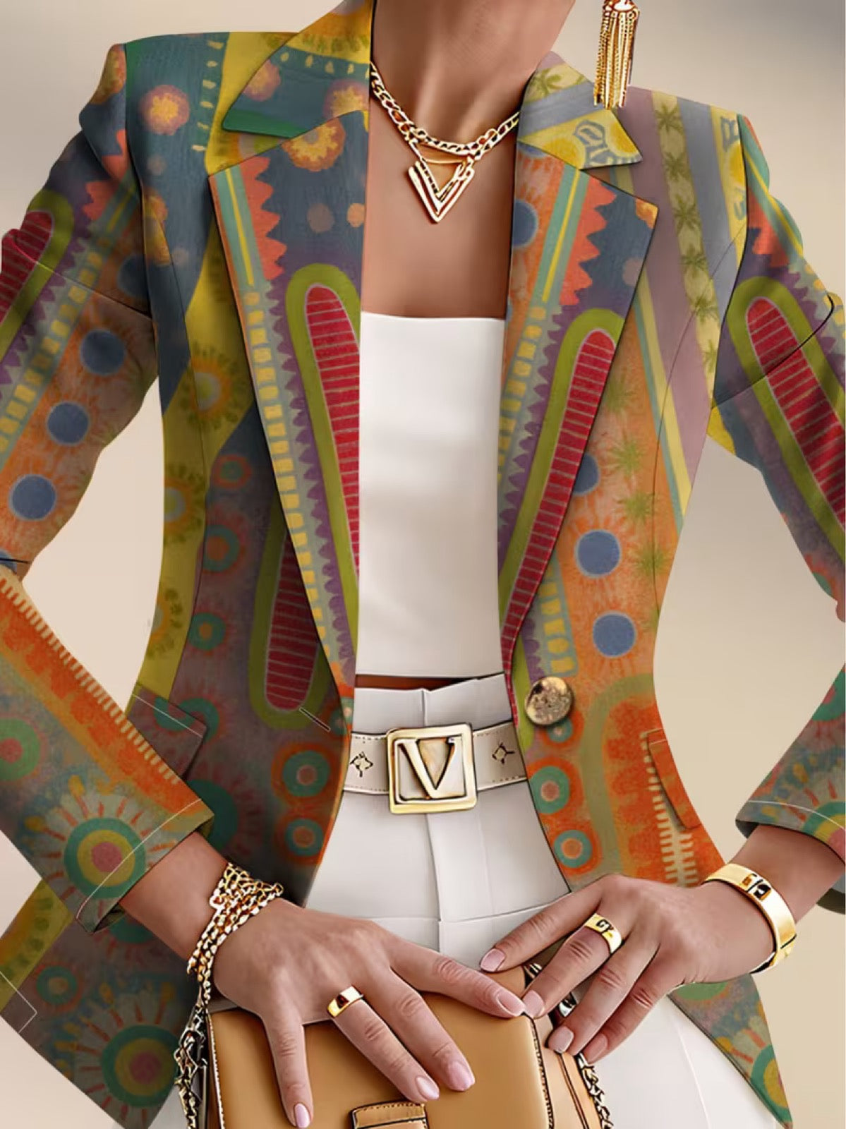 Faustine™ | Blazer bohème à médaillons
