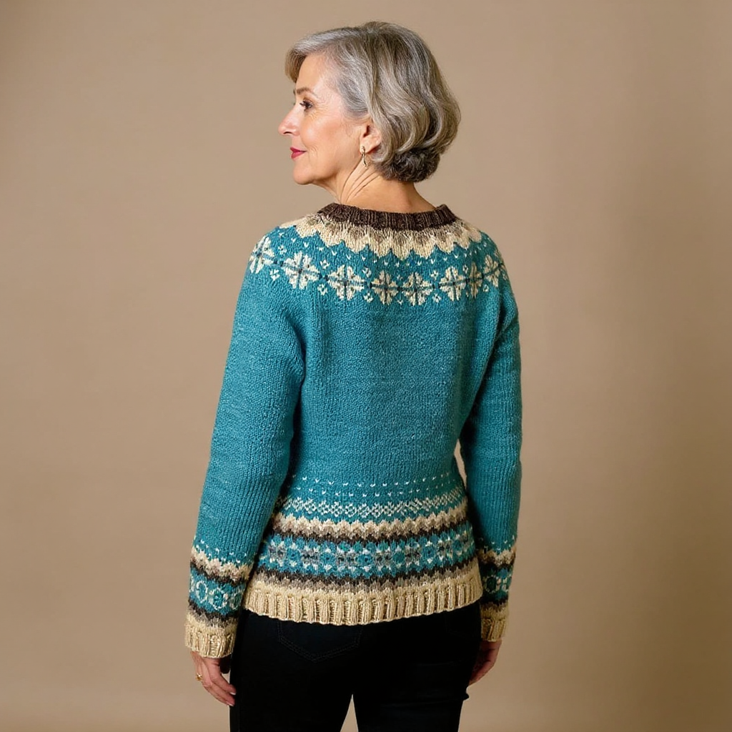 Charlotte | Veste sans manches en tricot nordique à boutons