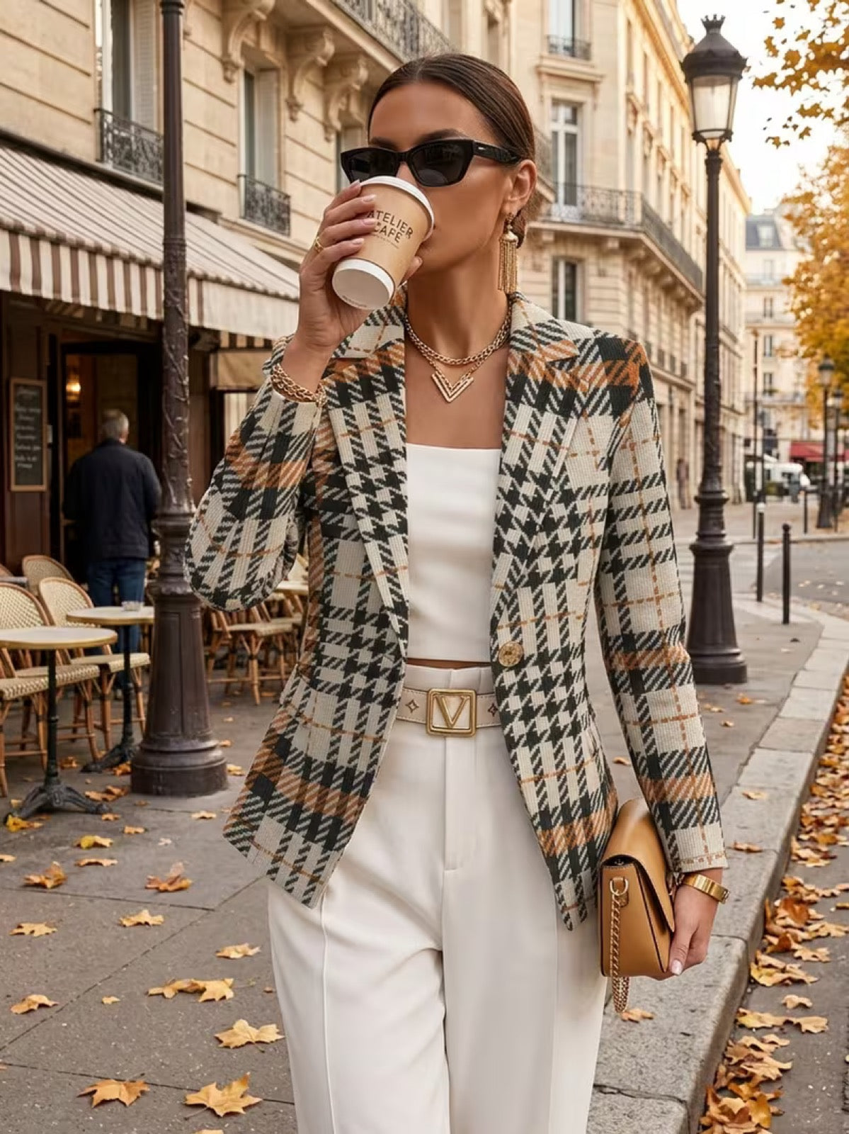 Ghislaine™ | Blazer pied-de-poule