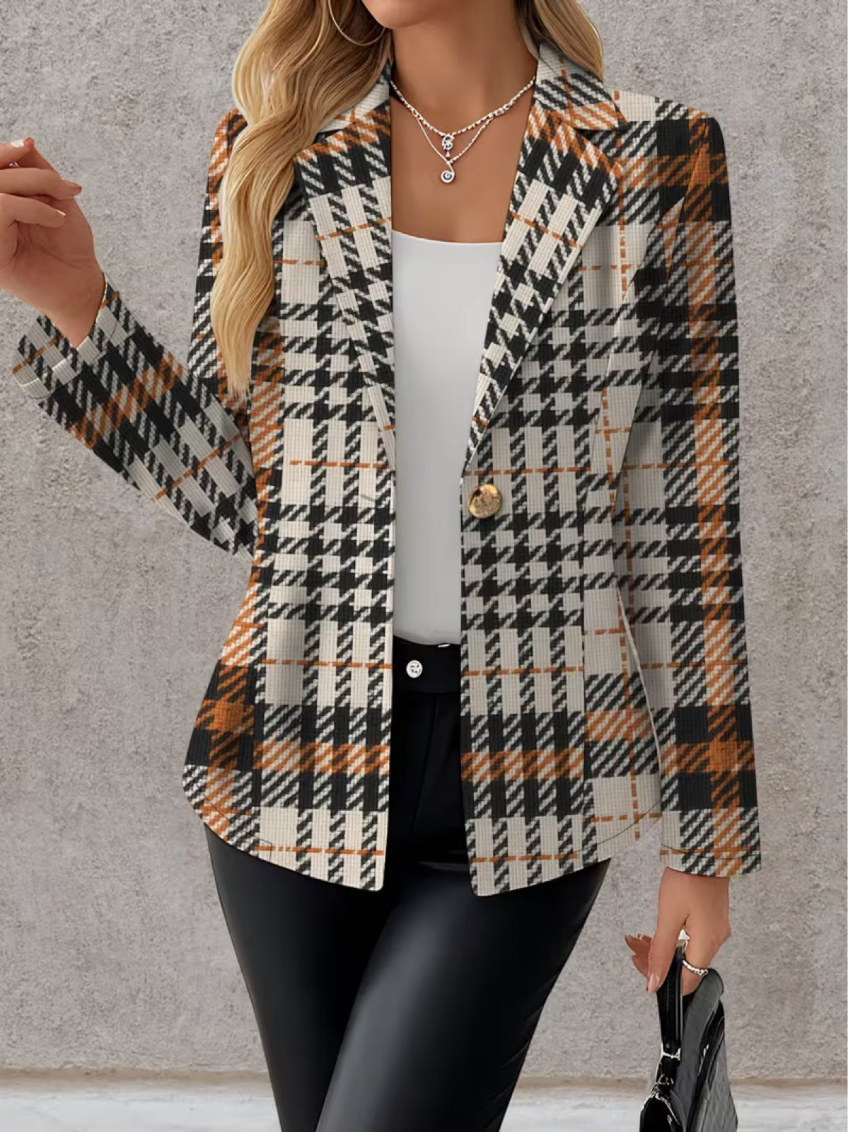 Ghislaine™ | Blazer pied-de-poule