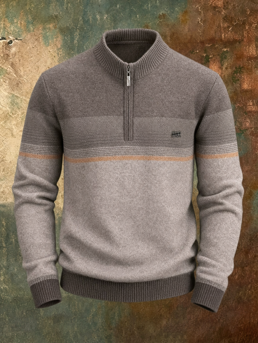 Warren™ | Chandail demi-zip en laine haut de gamme