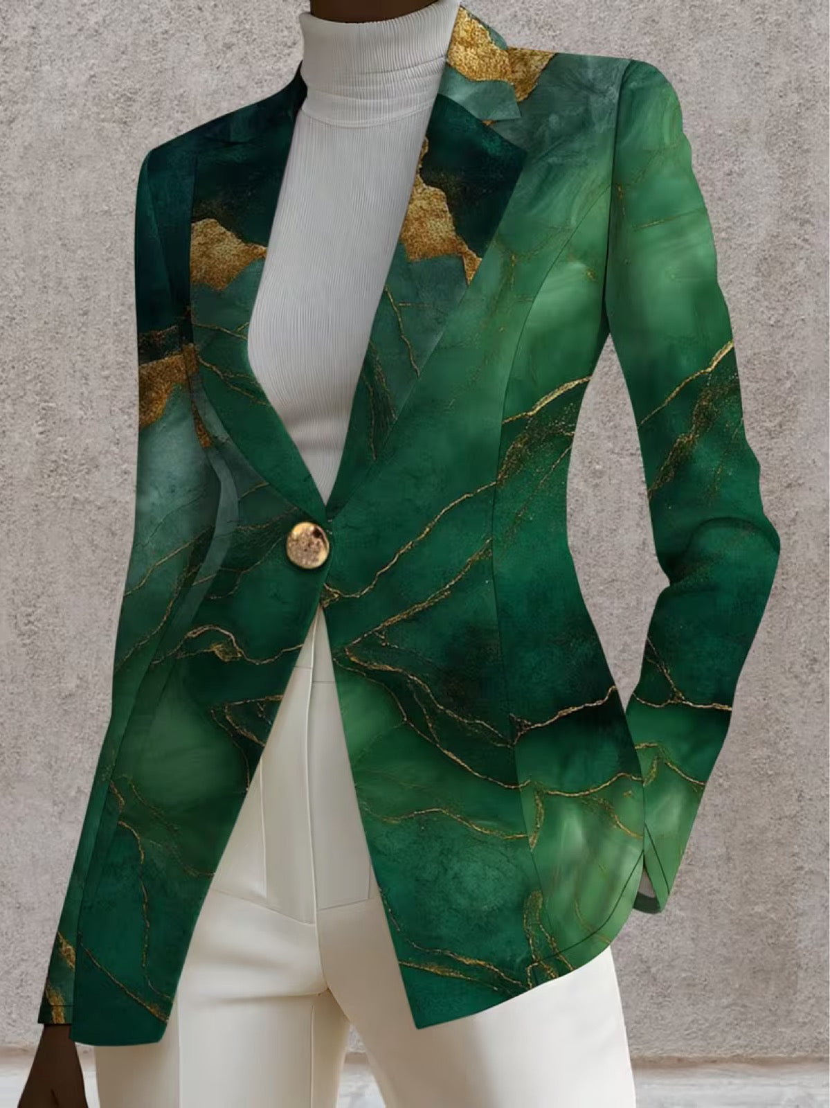 Honorine™ | Blazer marbre émeraude