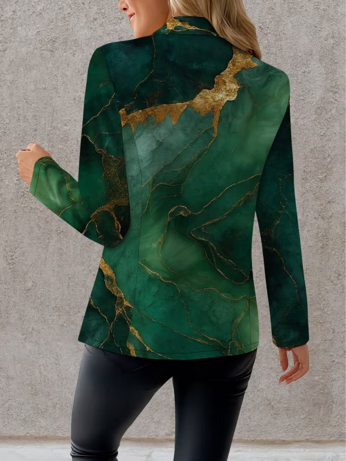 Honorine™ | Blazer marbre émeraude