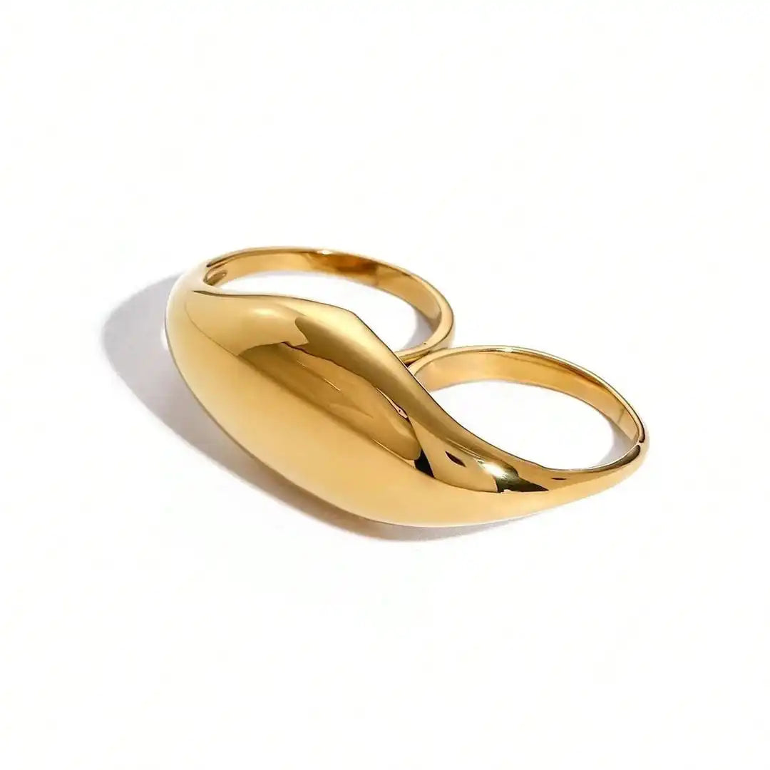 Bague Double dorée intemporelle