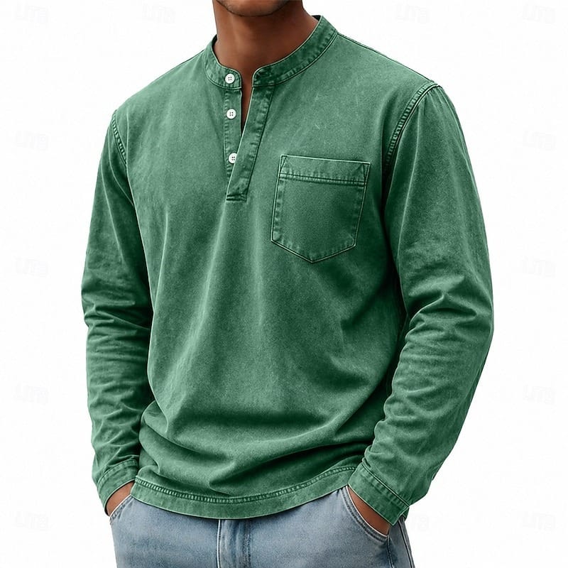 Fulvio | Henley à manches longues avec poche